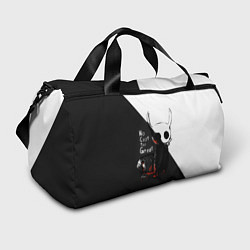 Спортивная сумка Hollow Knight черно-белое