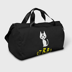 Спортивная сумка Stray - киберпанк кот в минимализме