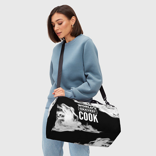 Спортивная сумка Worlds okayest cook - dark / 3D-принт – фото 4
