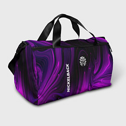 Сумки спортивные Nickelback violet plasma, цвет: 3D-принт