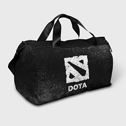 Спортивная сумка Dota с потертостями на темном фоне