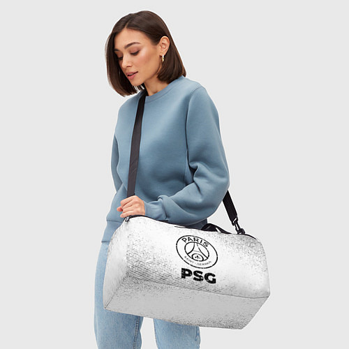 Спортивная сумка PSG с потертостями на светлом фоне / 3D-принт – фото 4