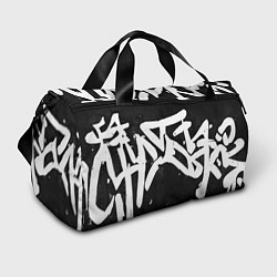Спортивная сумка Иероглифы в стиле граффити
