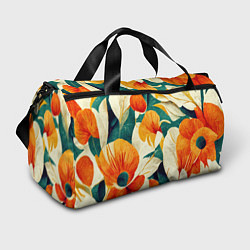 Спортивная сумка Винтажный цветочный рисунок