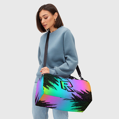 Спортивная сумка Roblox neon logo / 3D-принт – фото 4