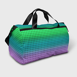 Сумки спортивные Gradient lilac green plaid, цвет: 3D-принт