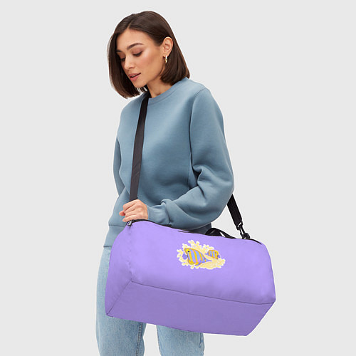 Спортивная сумка Экзотические рыбки Бабочка / 3D-принт – фото 4