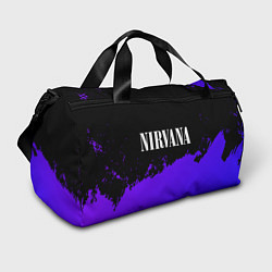 Сумки спортивные Nirvana purple grunge, цвет: 3D-принт