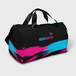 Сумки спортивные Aerosmith - neon gradient: символ сверху, цвет: 3D-принт