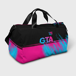 Спортивная сумка GTA - neon gradient: символ сверху