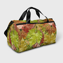 Спортивная сумка Осенние листья клёна - паттерн