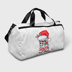 Спортивная сумка Santa is not dead, skull in red hat