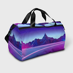 Сумки спортивные Neon mountains - Vaporwave, цвет: 3D-принт