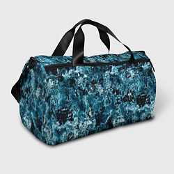 Спортивная сумка Гранж - абстрактные синие разводы