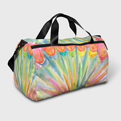 Спортивная сумка Акварельная абстракция цветение