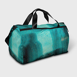 Спортивная сумка Сине-зелёный туман и мазки красок