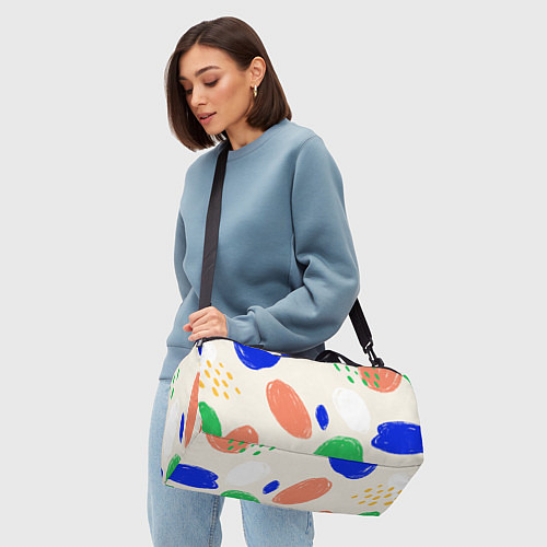 Спортивная сумка Разноцветные пятна / 3D-принт – фото 4