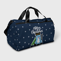 Спортивная сумка Котик: merry christmas