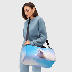 Сумки спортивные Заснеженный котик, цвет: 3D-принт — фото 2