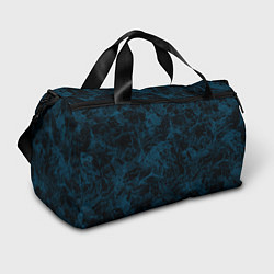 Спортивная сумка Синий и черный мраморный узор