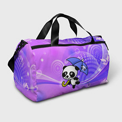 Спортивная сумка Панда с зонтиком бежит в гости