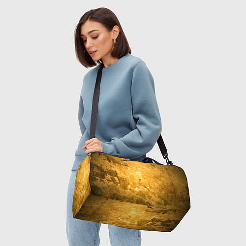 Спортивная сумка Золотая абстрактная поверхность / 3D-принт – фото 4