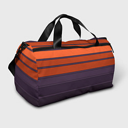 Спортивная сумка Полосатый фиолетово-оранжевый узор