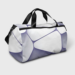 Спортивная сумка Абстрактный белый и фиолетовый паттерн