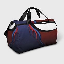 Спортивная сумка Синие, красные и белые разводы