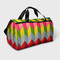 Спортивная сумка Разноцветный ромбический абстрактный паттерн