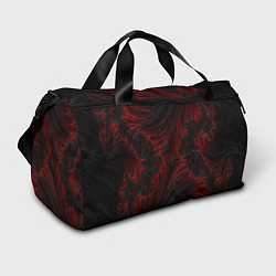 Спортивная сумка Красно - черные текстуры