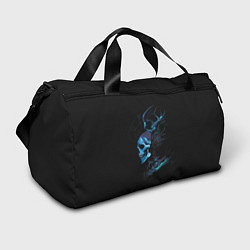 Сумки спортивные Blue skeleton with horns, цвет: 3D-принт