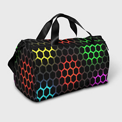 Сумки спортивные Gradient hexagon genshin, цвет: 3D-принт