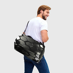 Сумки спортивные Хромированный гексагон объемный, цвет: 3D-принт — фото 2