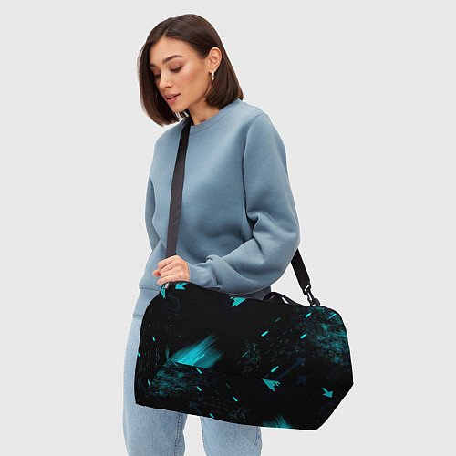 Спортивная сумка Abstraction Line blue / 3D-принт – фото 4