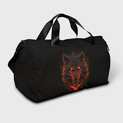 Спортивная сумка Морда огненного волка