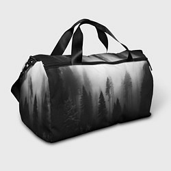 Спортивная сумка Красивый лес и туман