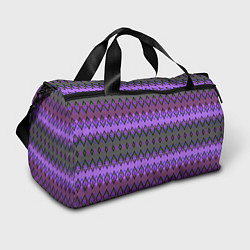 Спортивная сумка Серо-фиолетовый этнический геометрический узор