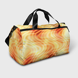 Спортивная сумка Абстрактные оранжево-жёлтые солнечные волны