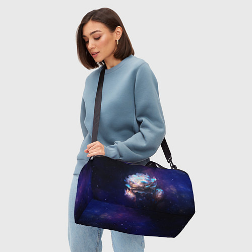 Спортивная сумка Космические звёздные цветы / 3D-принт – фото 4