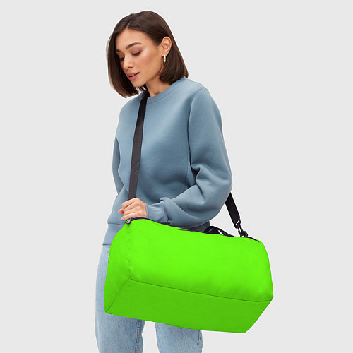 Спортивная сумка Кислотный зеленый / 3D-принт – фото 4