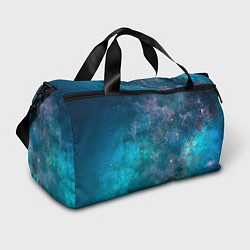 Спортивная сумка Абстрактный светло-синий космос и звёзды