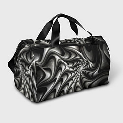 Спортивная сумка Abstract fractal grey