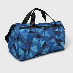 Спортивная сумка Синие треугольники, абстракт