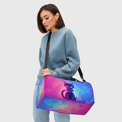 Сумки спортивные Кибер кошка, цвет: 3D-принт — фото 2