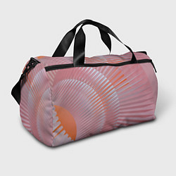 Спортивная сумка Абстрактные розовые волнообразные линии