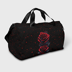 Спортивная сумка Готические розы в космосе