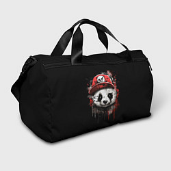 Спортивная сумка Панда в бейсболке граффити
