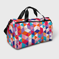 Спортивная сумка Ромбический разноцветный паттерн