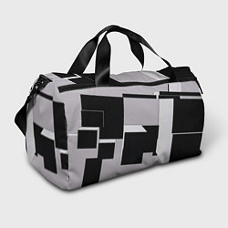 Спортивная сумка Белые и чёрные кубы в геометрии